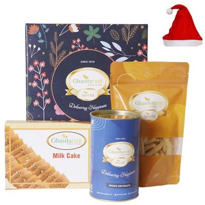 Jaiccha Ghasitaram Christmas Gifts Ghasitaram Hamper Box Small with Milk Cake
