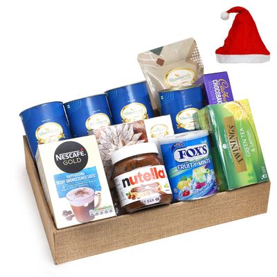 Jaiccha Ghasitaram Christmas Gifts Big Jute Basket/Tray of 21 Goodies