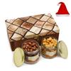 Jaiccha Ghasitaram Christmas Gifts Miracle Box of 2 Jars of Chocolate Coated Almonds and Crunchy Cashews view 1