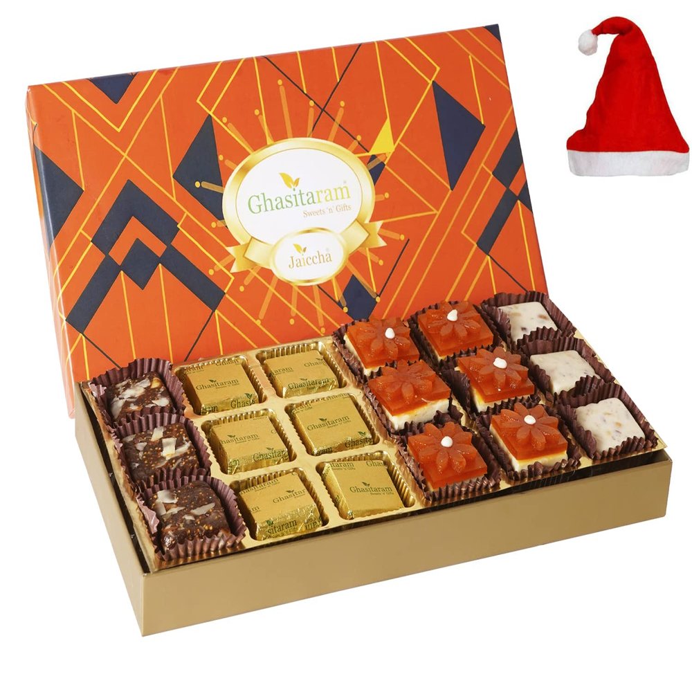 Jaiccha Ghasitaram Christmas Gifts Assorted Bites in Designer Box 18pcs