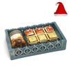 Jaiccha Ghasitaram Christmas Gifts Blue Wooden Tray with Assorted Bites and Mix Dryfruits Jar view 1