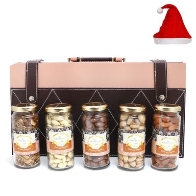 Jaiccha Ghasitaram Christmas Gifts Signature Wooden Box Wooden with 5 Assortments Variation