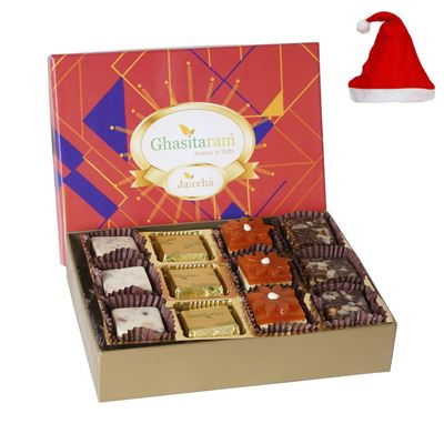 Jaiccha Ghasitaram Christmas Gifts Assorted Bites in Premium Box 12pcs