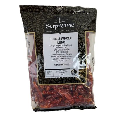 Supreme Whole Long Red Chillies - 150g