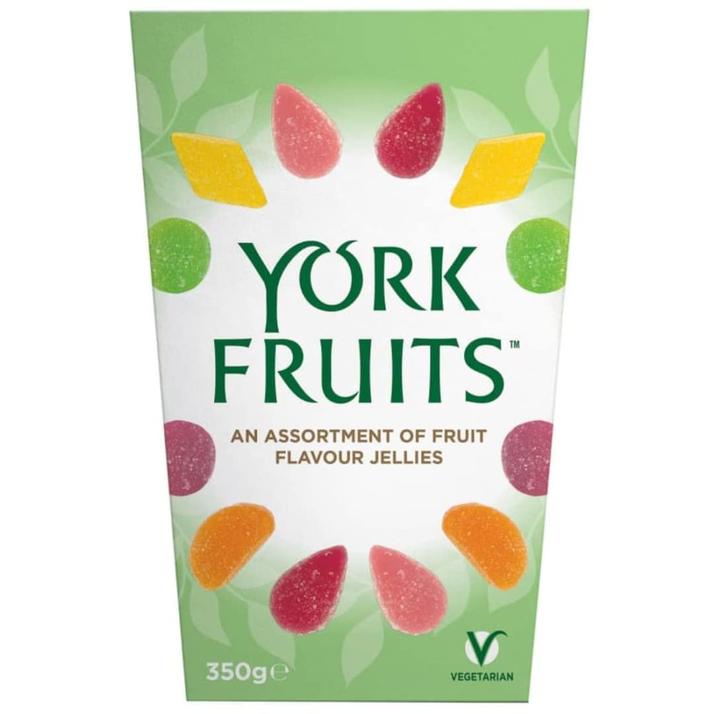 Christmas Sweets York Fruits Jellies Box 350g - Sweets Gift Box Fruit Jellies Christmas Sweets For Friends & Family - Fruit Gums Jelly Sweets (1 Pack)