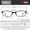 TWINKLE TWINKLE 4 Pack Unisex Small Pocket Style Plastic Reading Glasses Lightweight Easy Carry R101 (Black&Clear&Matte Grey&Matte Blue, +2.00 Magnification) view 2