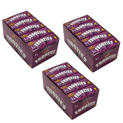 60 Froozies Center Filled Candy Sticks- Chewzy-Certified Kosher (Grape)