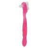 Denture Toothbrush False Teeth Brush Ergonomic Plaque Removal for Soft Hair Portable Safe for Home Travel (Pink) view 1