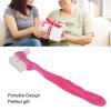Denture Toothbrush False Teeth Brush Ergonomic Plaque Removal for Soft Hair Portable Safe for Home Travel (Pink) view 4