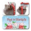 ButtonChocs Christmas Chocolate Piglet - Pigs in Blankets. Belgian Milk Chocolate Gift for Christmas. view 2