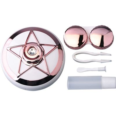 Stakee Round Contact Lens Case Portable Contact Lens Box Travel Contact Lens Holder Mini Contact Lens Container for Travel Home