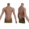 ZWSM Realistic Fake Muscle Silicone Male Chest Half Body Suit with Muscle Arms for Cosplay Halloween Props,Ivory,L view 1