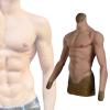 ZWSM Realistic Fake Muscle Silicone Male Chest Half Body Suit with Muscle Arms for Cosplay Halloween Props,Ivory,L view 2