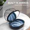 2 Pack Blue New Double-layer Aligner Case with Belt Chewing,Removal Tool,Cleaning Brush,Built in Mirror Orthodontic Case view 2