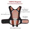 108 Magnet Self-Heating Back Brace - Lumbar Shoulder Support Guard Belt - Magnetic Physiotherapy Posture Corrector - Relief Pain Massager (Black M/Medium) view 4