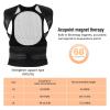 Magnet Physiotherapy Vest - Self-heating Neck Lumbar Brace - Shoulder Pain Relief Support Belt - Back Posture Corrector (Black M/Medium) view 2