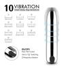 10 Modes Personal Bullet Rod Toys Strong Shock Bullet Soft Silicone Toys for Women Men, Waterproof Bullet Tool Powerful Mini Stick Handheld Small Bullet Pleasure Soft Toys (Silver2) view 2