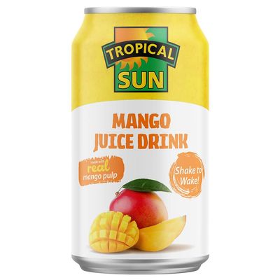 Tropical Sun Mango Juice Drink made With Real Mango Pulp, 330ml (Pack of 12)