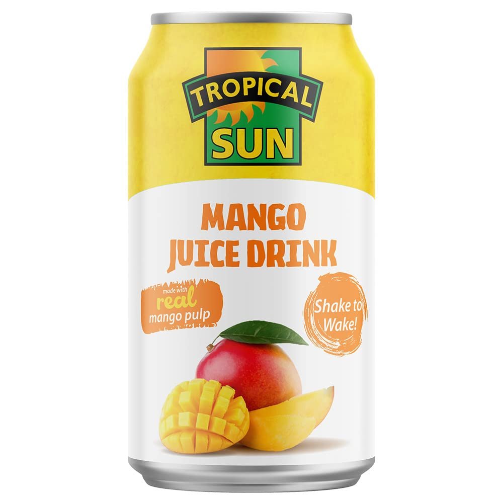 Tropical Sun Mango Juice Drink made With Real Mango Pulp, 330ml (Pack of 12)