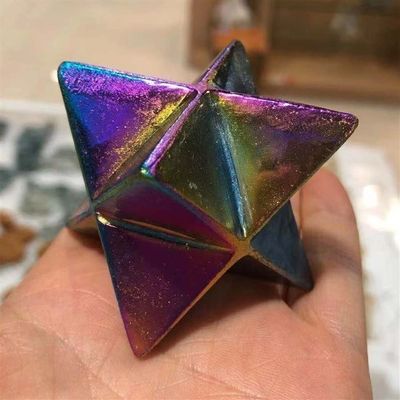 Sudemota Natural crystal rough Natural Crystal Star Electroplating Color Hand-Carved Collection