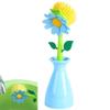 Flower Shape Cleaning Brush Removable Handle Brush Kitchen Bathroom Brush Bowl Dish Pot Cleaning Brush view 1