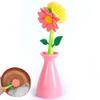 Flower Shape Cleaning Brush Removable Handle Brush Kitchen Bathroom Brush Bowl Dish Pot Cleaning Brush view 1