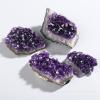 1PC Natural Amethyst Irregular Geode Orgone Stone Purple Gravel Mineral Specimen Raw Quartz Crystal Jewelry Accessory Home Decor,Light Grey,20g-30g view 2