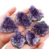1PC Natural Amethyst Irregular Geode Orgone Stone Purple Gravel Mineral Specimen Raw Quartz Crystal Jewelry Accessory Home Decor,Light Grey,20g-30g view 3