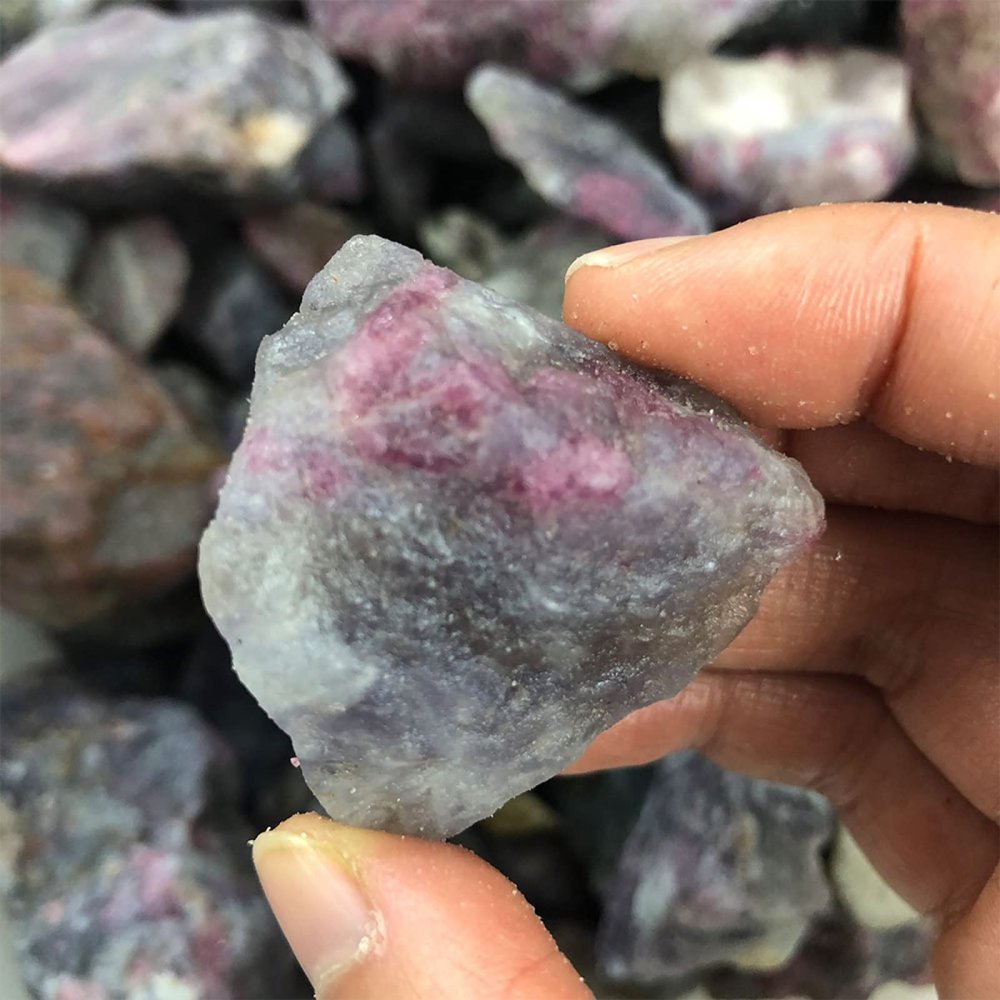 1pc Natural Pink Tourmaline Raw Rough Quartz Crystal Rock Stone Pegmatite Lepidolite Gemstone,1pc 10-20mm Ramdom