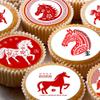 24 edible PRE CUT Chinese New Year traditional kids childrens party decoration cupcake toppers on wafer rice paper view 1