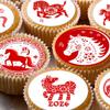 24 edible PRE CUT Chinese New Year traditional kids childrens party decoration cupcake toppers on wafer rice paper view 2