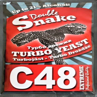 20 x Double Snake C48 - Turbo Yeast, Vodka Yeast, Yeast for Mash