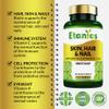 Etanics Skin, Hair & Nails with Biotin & Vitamins A, C & E  60 Tablets Beauty Supplements with Vitamin C & Biotin for Men and Women  Vegan and Vegetarian  Etanics - Made in The UK view 2