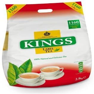 KINGS TEA, CATERING, 2 BAGS OF 1160 TEA BAGS