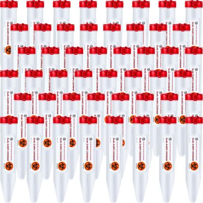 48 Count Portable Transportable Sharps Container Travel Small Sharps Container with Locking Mechanism Syringe Needle Disposable Single Use Container, 6.5 x 1.38 Inch