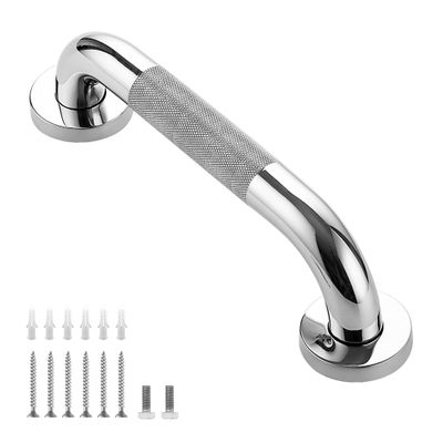 12-Inch 1.25" Diameter Grab Bars for Bathtubs and Showers, Shower Handle for Elderly, Handicap Grab Bars for Bathroom, Shower Grab Bars for Seniors(Polished Nickel 2 Pack)