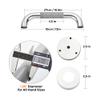 12-Inch 1.25" Diameter Grab Bars for Bathtubs and Showers, Shower Handle for Elderly, Handicap Grab Bars for Bathroom, Shower Grab Bars for Seniors(Polished Nickel 2 Pack) view 4