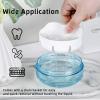 Netceem Leak Proof Denture Cup Kit Portable Retainer Case Perfect for Travel, Denture Case Container Cleaning Care for Dentures Aligner Mouth Guard with Denture Brush,Strainer, Removal Tool and Mirror view 3