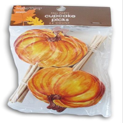 Autumn Pumpkin Cupcake Decor - Decorate 24 Cupcakes with Picks!