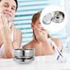 Beaupretty 2pcs Simple Shaving Soap Bowl Sturdy Stainless Steel Bubble Bowl for Men Shaving Mug for Shave Foam Preparation view 4