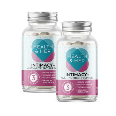 Health & Her Intimacy+ Multi-Nutrient Support for Women - Women's Desire Supplement with Maca Root, Tribulus Terrestris and Sea Buckthorn - 2 Month Supply - 120 Vegan Tablets