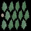 12 x Edible 3D Holly Leaves Leaf, 20 colours, toppers, decorations cake view 1