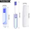 8 Pcs Travel Folding Toothbrush with Box + 1 Fine Plastic Hair Combs, Portable Size Fold Toothbrush with Soft Bristle Individually Wrapped for Camping School Home Supplies Hiking Business Trip view 2