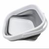 SAMMART 5.5L Collapsible Square Handy Bucket/Foldable SquareWater Pail/Portable Tub with Handle. (White/Grey (Set of 2)) view 3