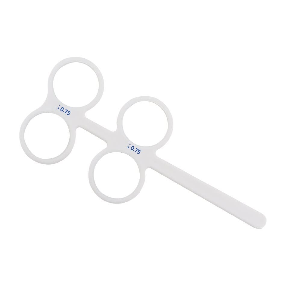 AISITESY 4 Lens Plastic Optical Flipper Ophthalmic Holder eye trainer occluder optometry equipment (0.75)