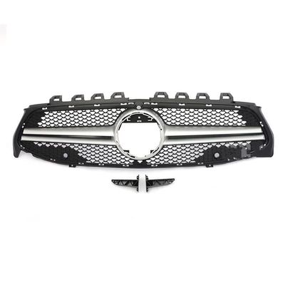 For M&ercedes For Benz For CLA For W118 For CLA180 For CLA200 For CLA250 For CLA260 For CLA45 2019-2022 Front Bumper Front Bumper Grille (Size : Silver Camera Hole)