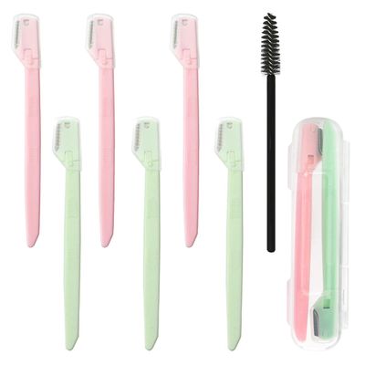 6PCS Small Eyebrow Razors Face Shavers for Women Eyebrow Shaver Dermaplaning Blades kit for Face with 1 PC Eyelash and Storage Case Brush Facial Razors for Women and Men