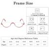 Retro Half Moon Reading Glasses for Men Women,Lightweight Metal Half Frame Computer Reader (Color : Red, Size : 2.5+) view 2