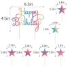 LVEUD Set of 7 pieces Color flash Happy birthday cake toppe Happy Birthday cake topper and Pentacle cake topper-Birthday cake decorations (1) view 3