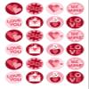 24 Valentine's day edible PRE CUT style kids childrens party decorations Wafer Paper Cupcake Fairy Cake Toppers view 1